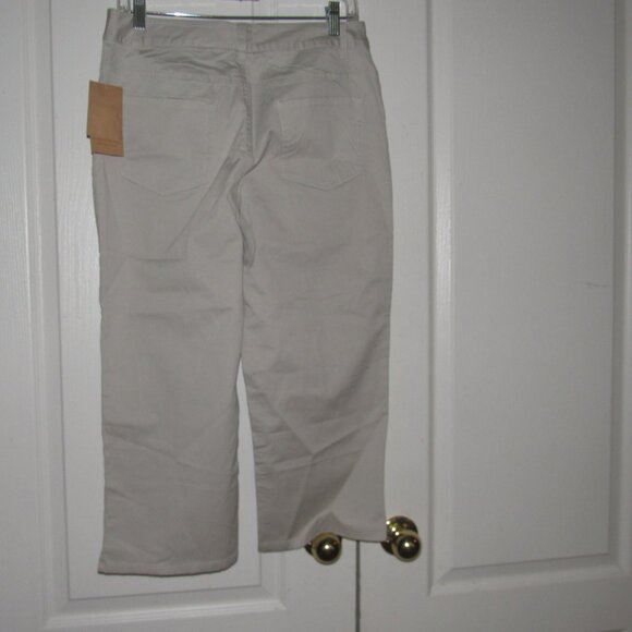 NWT COLDWATER CREEK Tan Cropped Leg Pants Size 6 - Picture 3 of 6